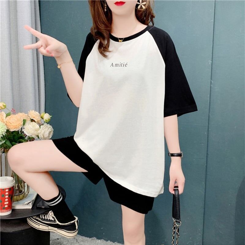 好感度満載 Tシャツ＋ショートパンツ 美感いっぱい セットアップ＜S-3537＞