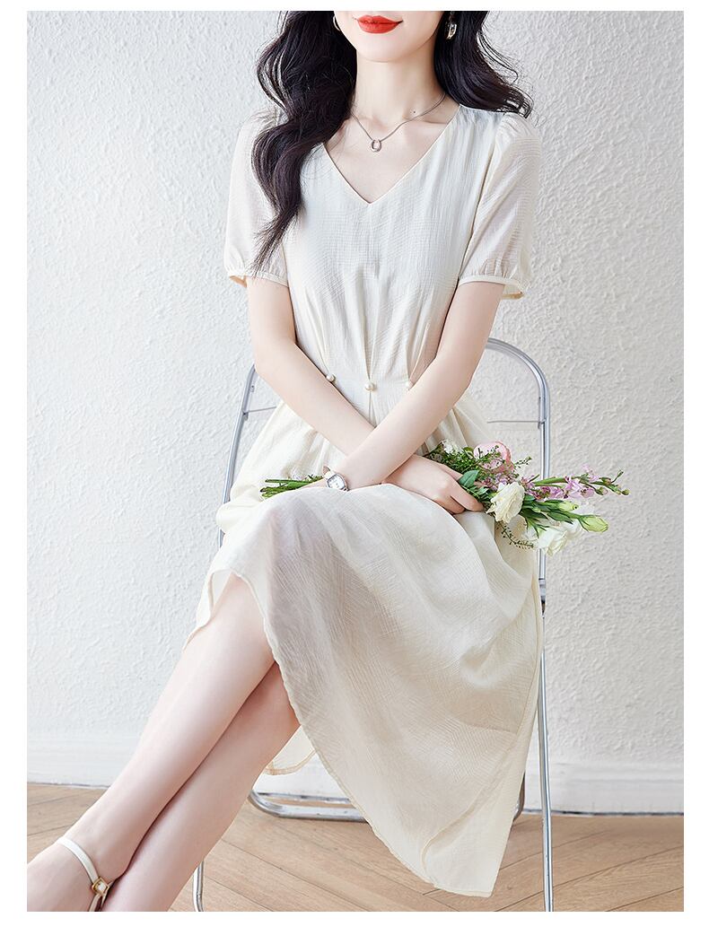 定番シンプル 絶対流行 売り切れ必至 女子マスト エレガント ワンピース<S-12012>
