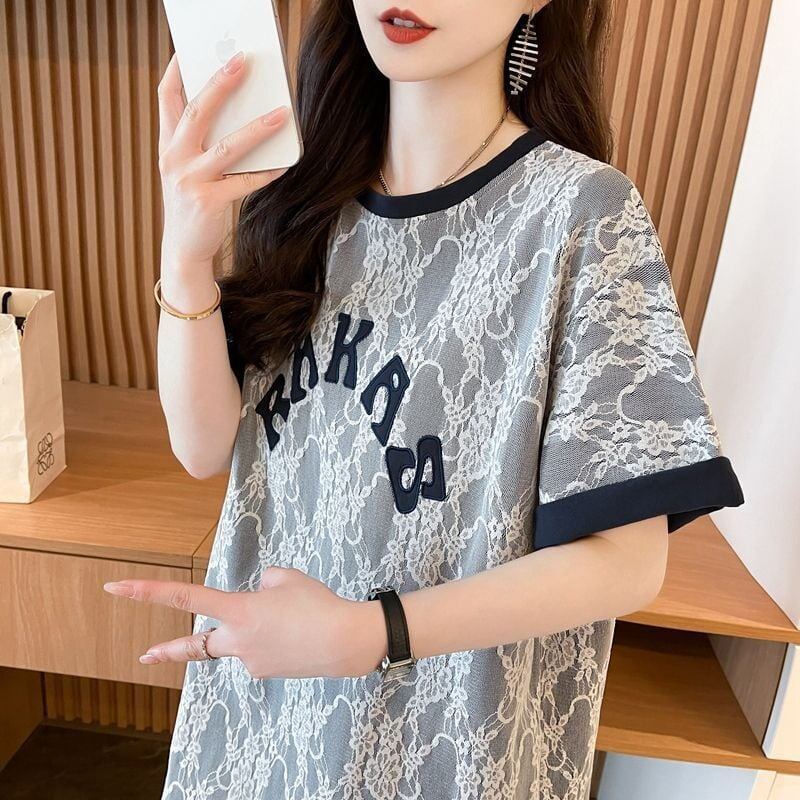 エレガント 早い者勝ち 絶対流行 カジュアル 2色選択 Tシャツ<S-11581>