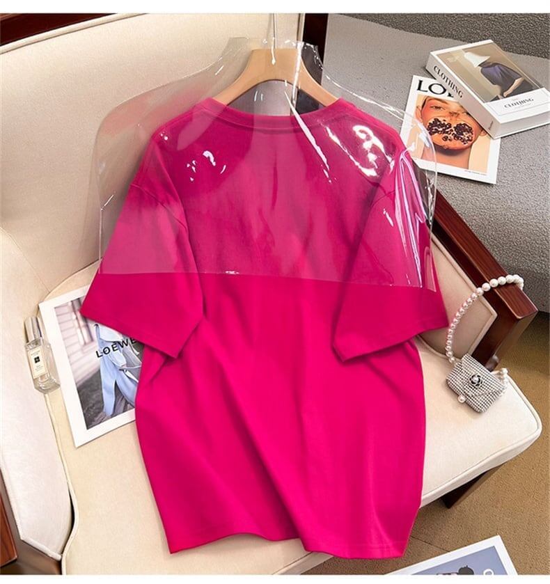 上質なドロップショルダー半袖Tシャツ<S-2978>