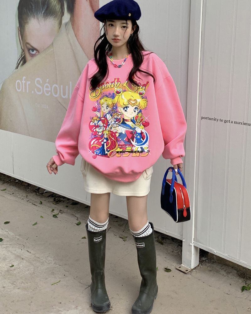 絶対欲しい 大人可愛い おしゃれ度高め 着心地良い カジュアル 4色選択 スウェット<S-9341>