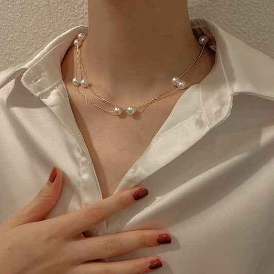 デザイン感 チャーミング 綺麗め ネックレス アクセサリー＜isf-3127＞