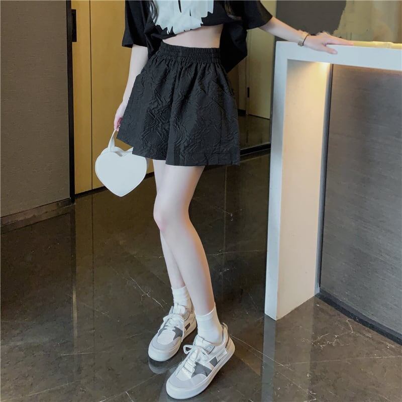 清涼感たっぷり ハイウエスト ファッション パンツ ボトムス＜S-3523＞