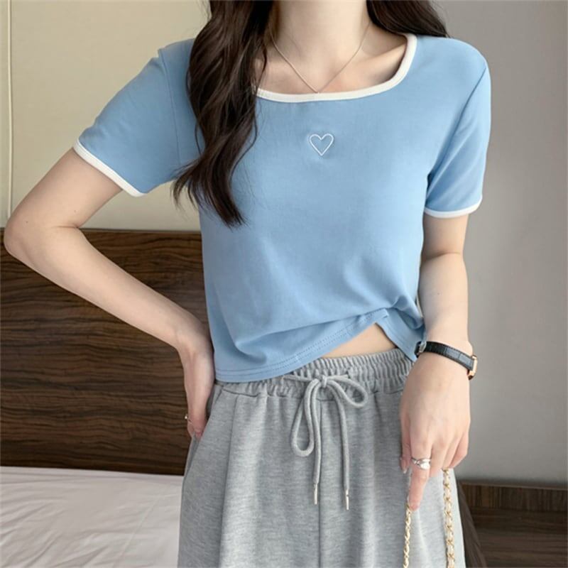 スリム 切り替え スタイリッシュ Tシャツ カットソー＜S-3449＞