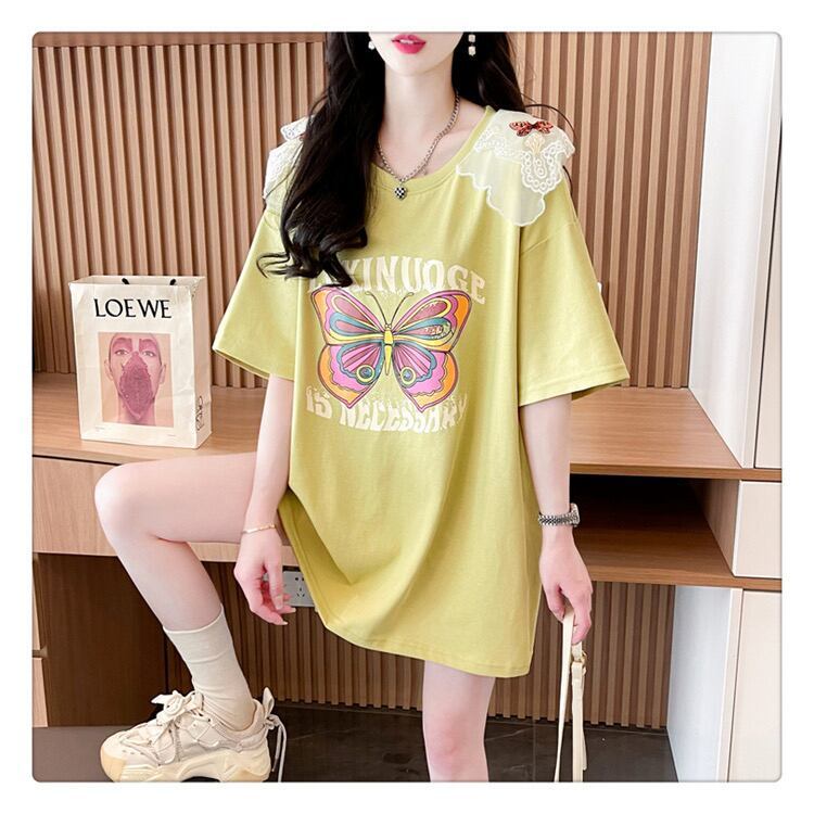 話題沸騰中 プリント ロゴ ゆったり 3色半袖Tシャツ＜S-8316＞