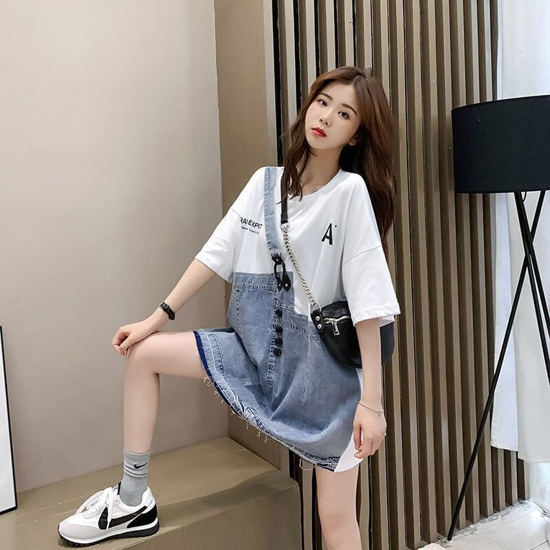 個性的なデザイン 2色選択可 一目惚れ レイヤード風 Tシャツ カットソー＜S-8286＞