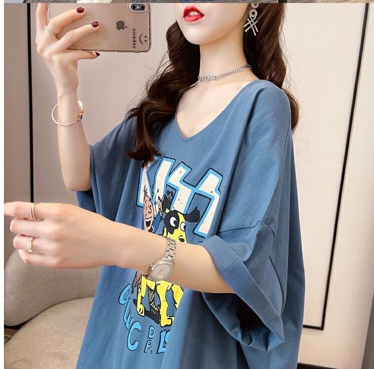ファッション ゆったり プリント 全4色 半袖 Tシャツ＜S-11518＞
