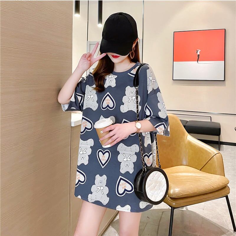 好感度満載 プリント 美感いっぱい Tシャツ カットソー＜S-3343＞