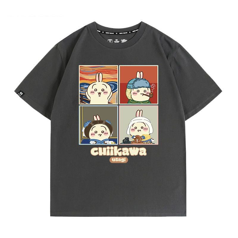 ベストセラーアイテム！ カジュアルプリント全5色 早い者勝ち 半袖Tシャツ 男女兼用<S-9124>
