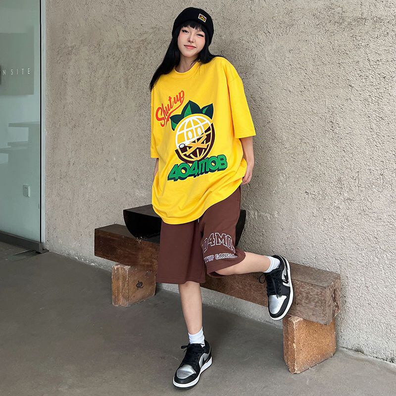話題沸騰中 おしゃれ度高め 活躍する優秀アイテム プリント 半袖 Tシャツ <S-9325>
