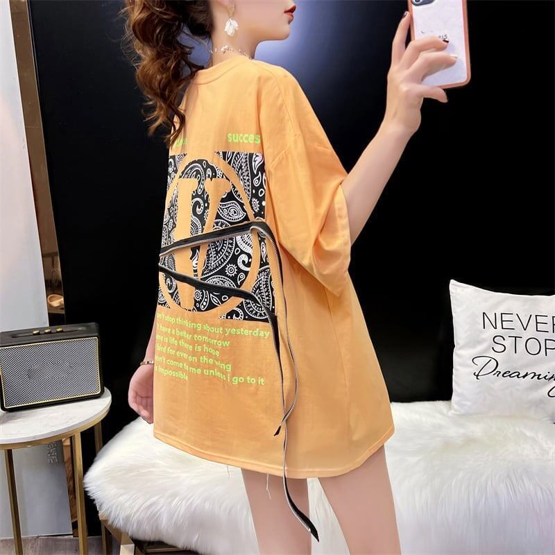デザイン感 3色選択可 合わせやすい Tシャツ カットソー＜S-3055＞