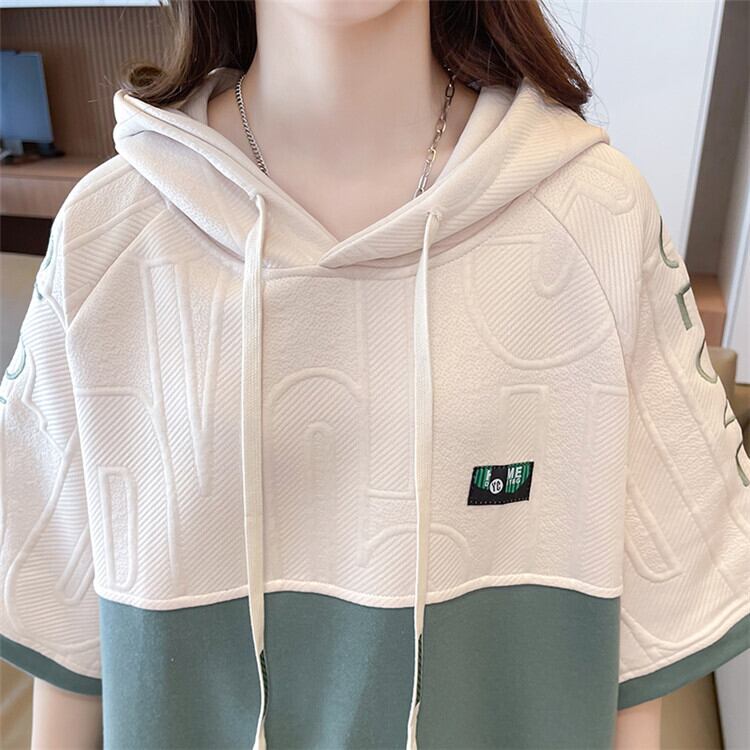 高級感 帽子付き 半袖 Tシャツ スウェット ＜S-8640＞