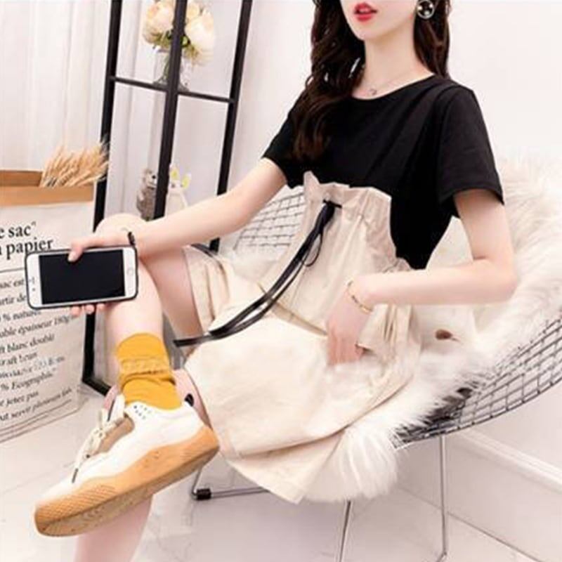ファッション Tシャツ＋サロペット 美人度アップ セットアップ＜S-3206＞