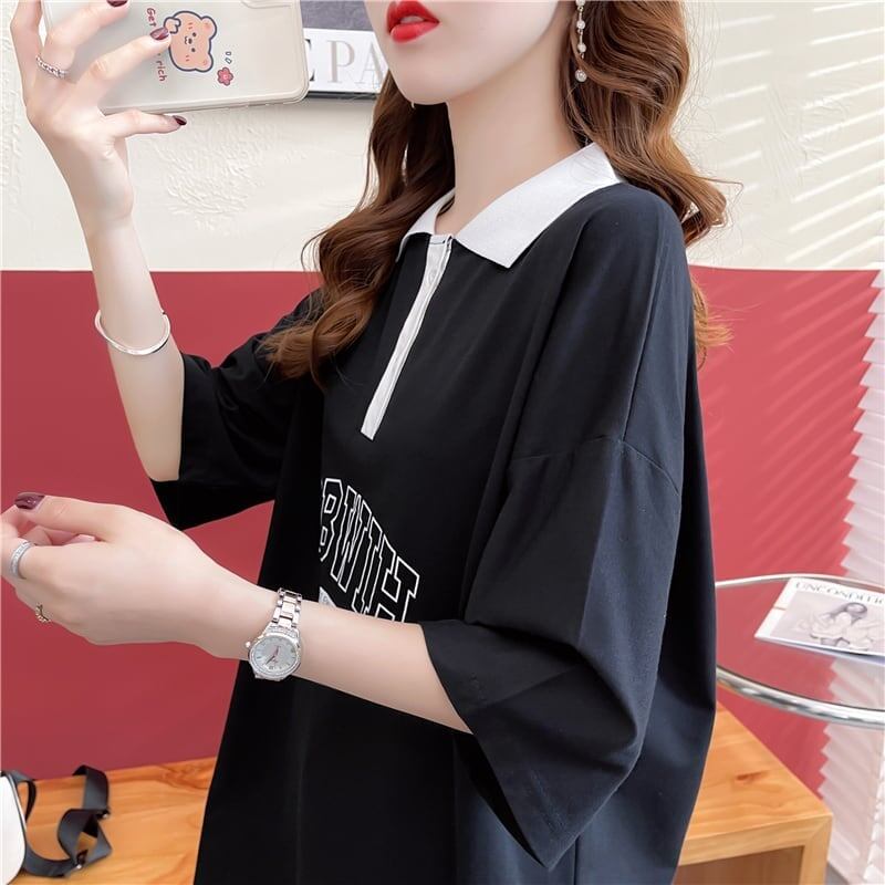 カジュアル 切り替え 着心地抜群 プリント Tシャツ カットソー＜S-3622＞
