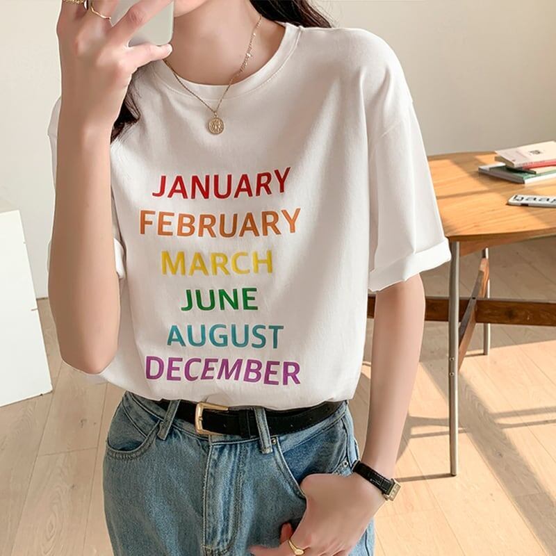 ゆったり感アップ 切り替え オシャレ度満点 プリント Tシャツ カットソー＜S-3404＞