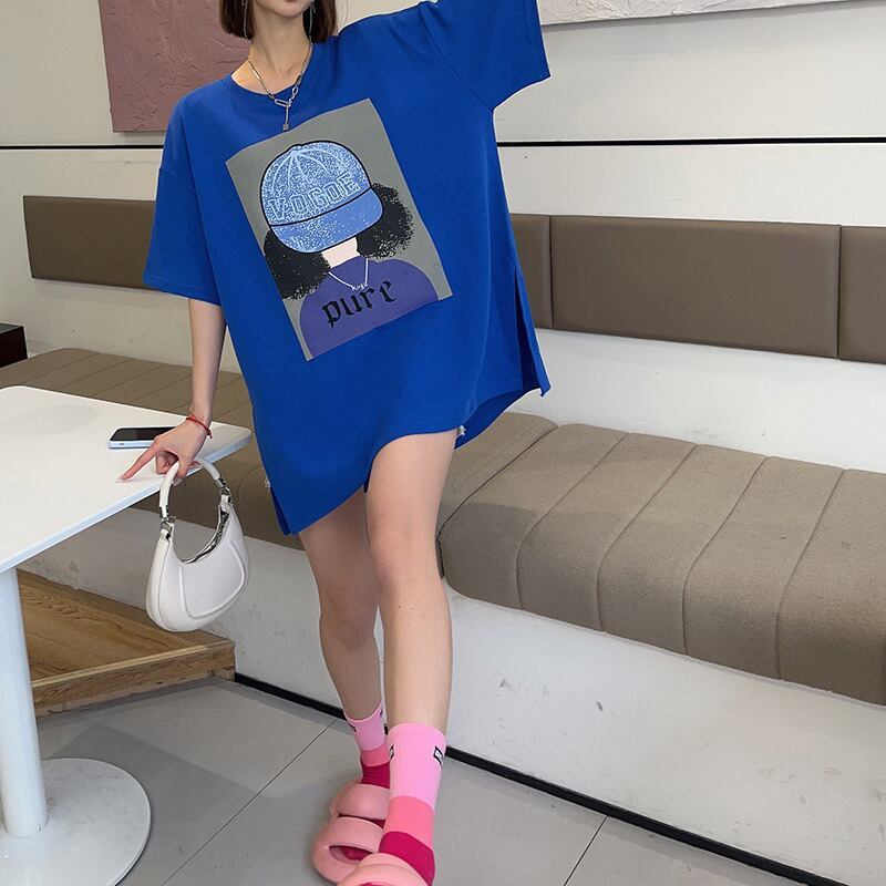 話題沸騰中 都市ファッショ 流行新作 オシャレ デザイン プリント全6色 半袖Tシャツ<S-9108>
