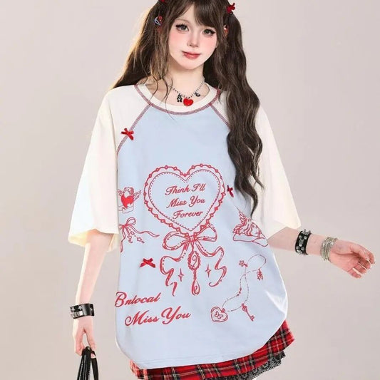 スウィート 絶対流行 今季マストバイ 早い者勝ち カジュアル 2色選択 Tシャツ<S-11665>