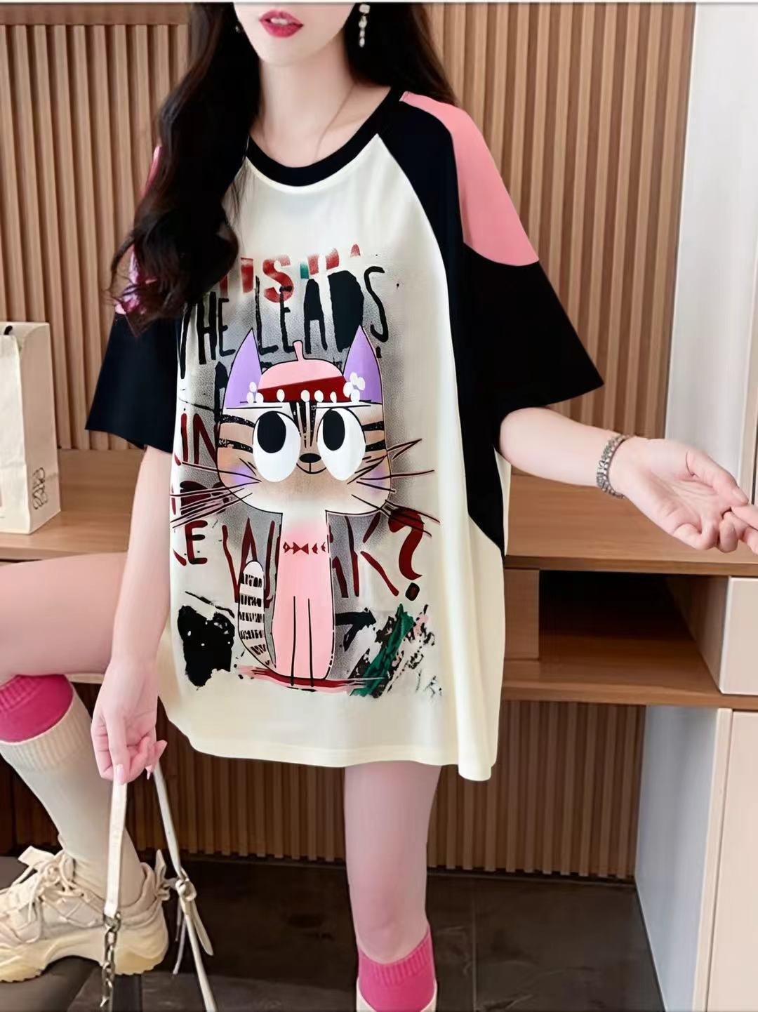 スウィート 好感度UP 海外トレンド カジュアル 全3色 半袖 Tシャツ ＜S-11110＞