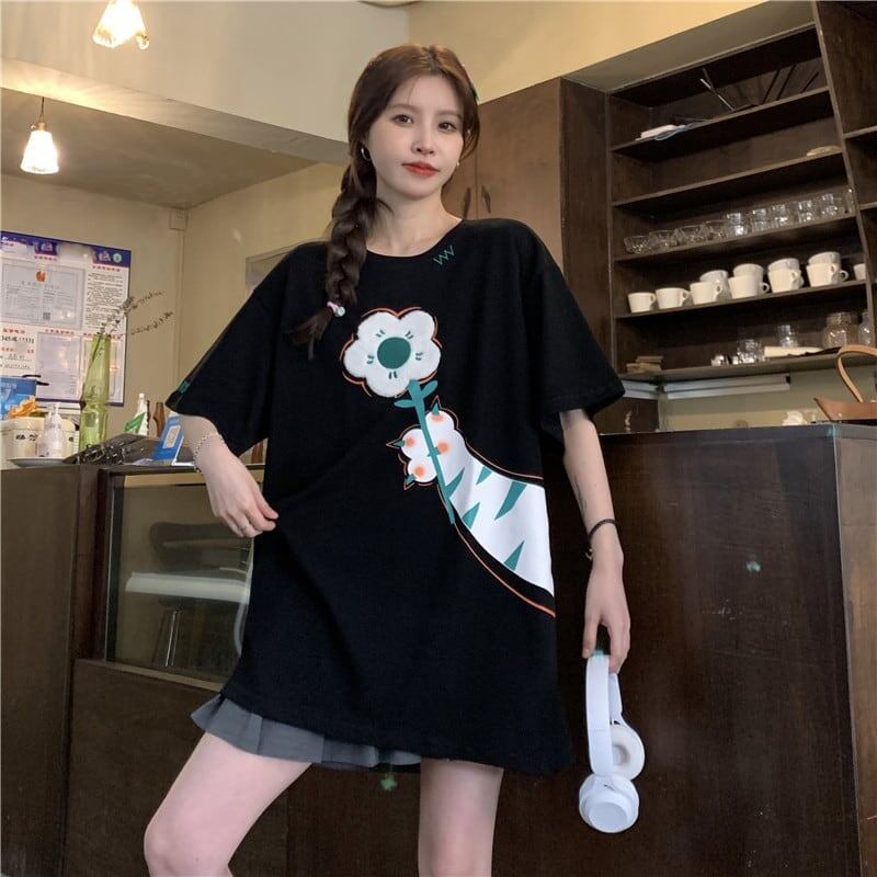 好感度満載 プリント 美感いっぱい Tシャツ カットソー＜S-3313＞