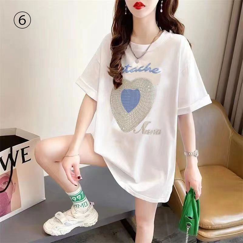 話題沸騰中 ファッション スウィート プリント 半袖Tシャツ<S-8517>