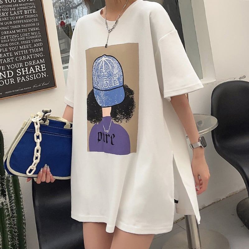話題沸騰中 都市ファッショ 流行新作 オシャレ デザイン プリント全6色 半袖Tシャツ<S-9108>