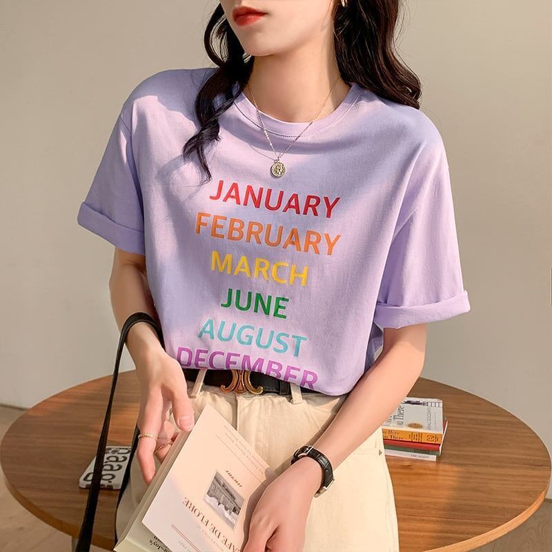 ゆったり感アップ 切り替え オシャレ度満点 プリント Tシャツ カットソー＜S-3404＞