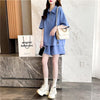 ファッション 切り替え ゆったり感アップ Tシャツ＋ショートパンツ セットアップ＜S-3616＞