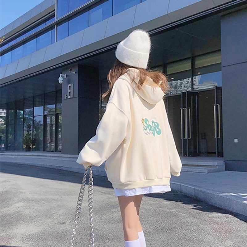 美人度アップ プリント ファッション スウェット パーカー＜S-3686＞