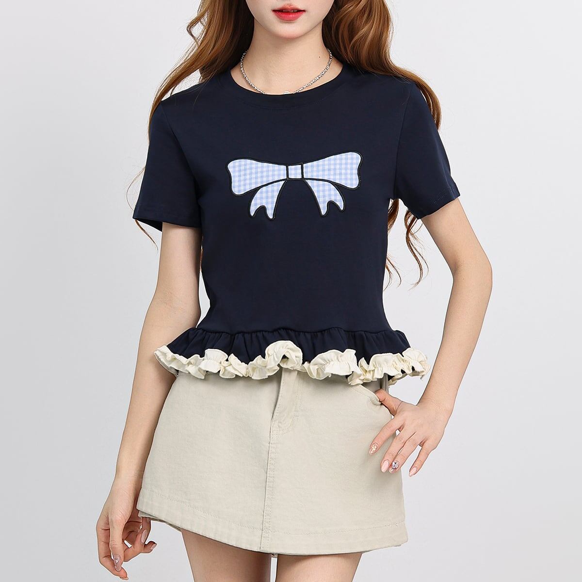 売れ筋 大好評 エレガント 好感度UP カジュアル Tシャツ＜S-12081＞