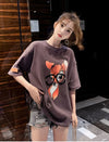 売り切れ必至 アクティブも綺麗も叶う 上品 プリント 全3色 半袖 Tシャツ <S-8990>