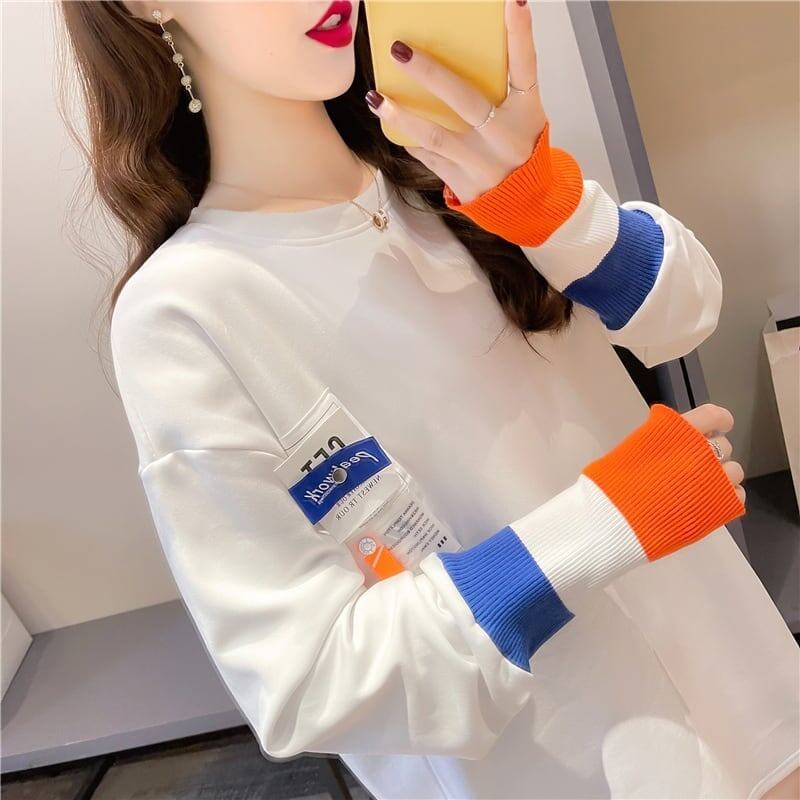 美感いっぱい 切り替え 好感度満載 プリント Tシャツ カットソー＜S-3669＞