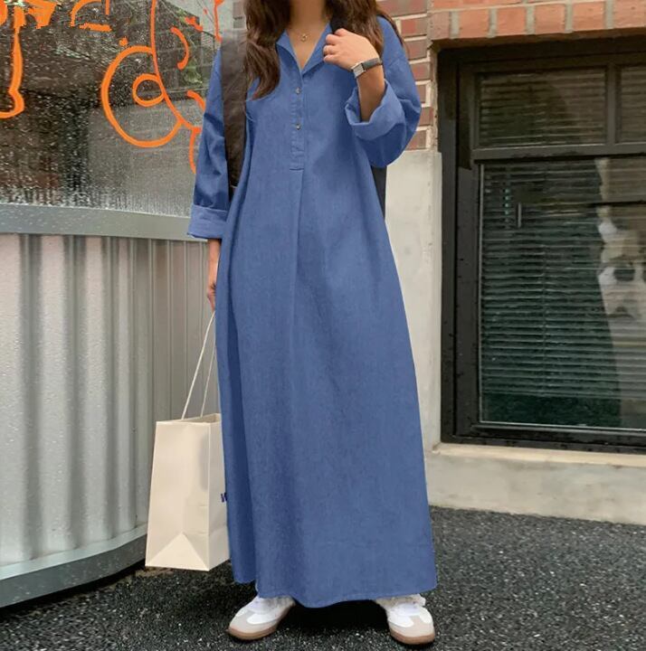 デニム 美人度アップ 今季マストバイ デザイン性抜群 2色選択可 ワンピース<S-11228>