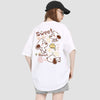 男女兼用 イラストプリント 半袖 Tシャツ <S-13139>