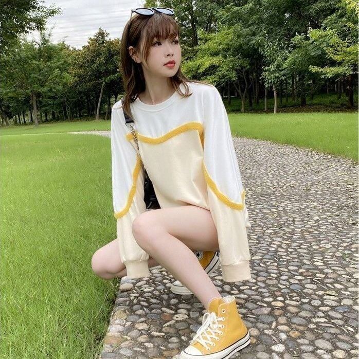 好感度UP シンプル カジュアル スウェット<S-8098>