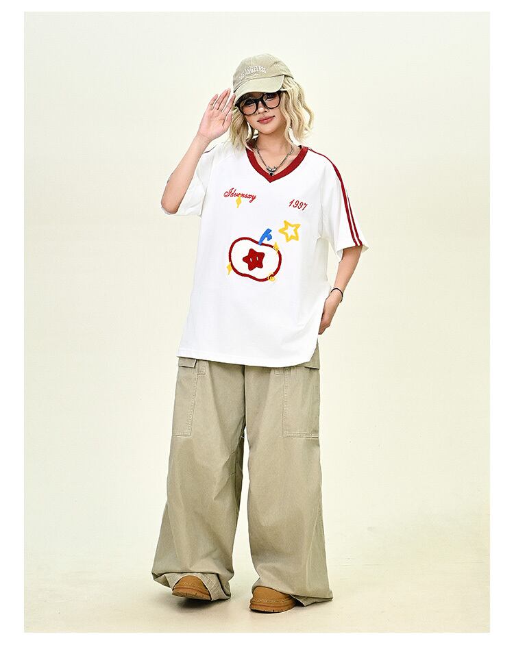 売り切れ必至 早い者勝ち 絶対流行 カジュアル 2色選択 Tシャツ<S-11545>