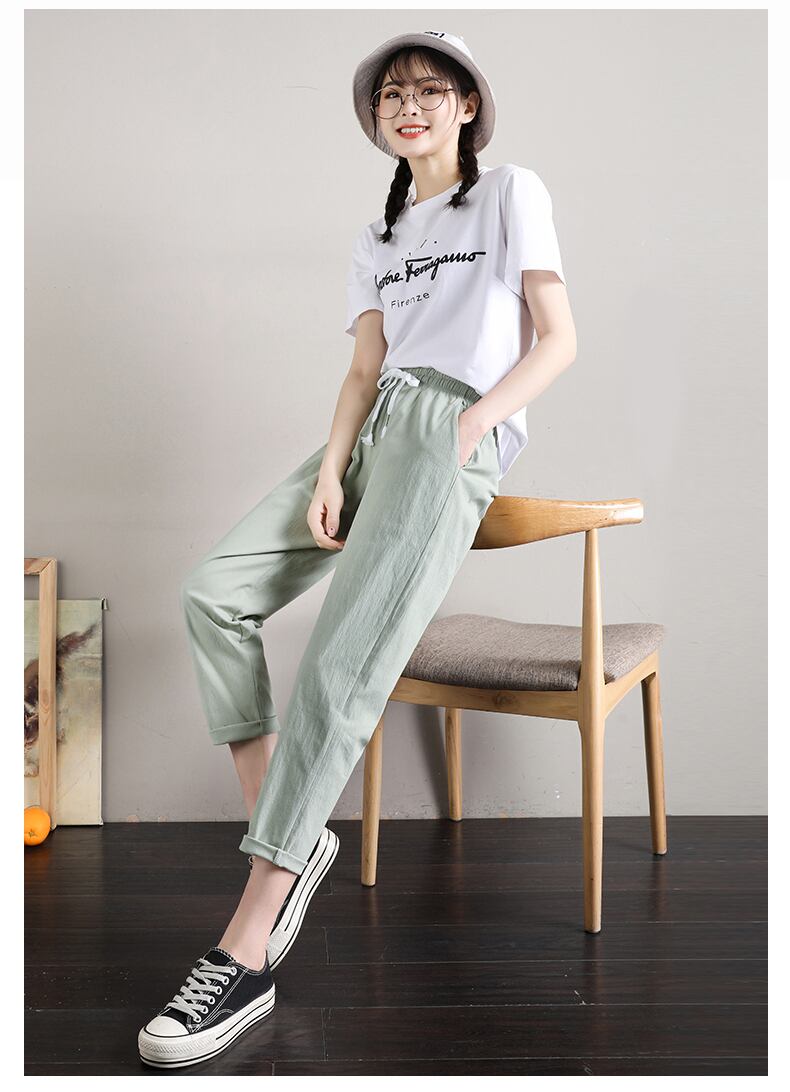 定番シンプル  ファッション ゆったりパンツ<S-6541>