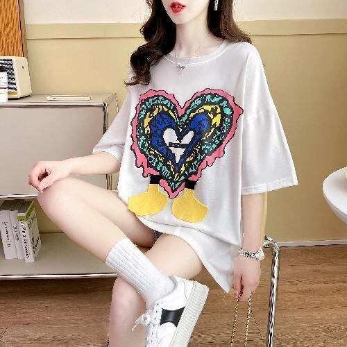 おすすめ シンプル カジュアル ゆったり 半袖Tシャツ＜S-8136＞