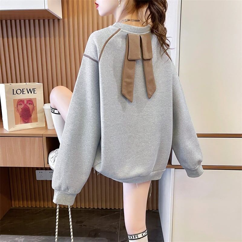 定番シンプル  ワッフル スウェット三色ありトップス＜S-4152＞