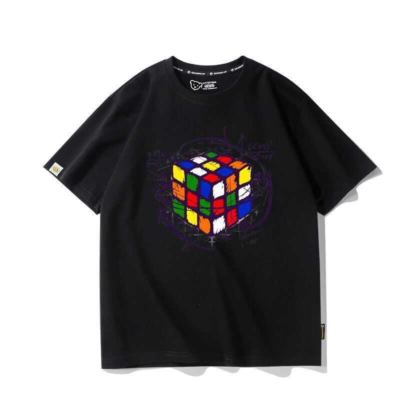 カジュアル プリント アバンギャルド 全7色 半袖 Tシャツ <S-11536>