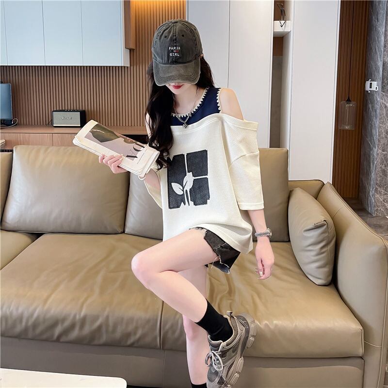 好感度100％ ラウンドネック キュート 半袖 Tシャツ ＜S-8628＞