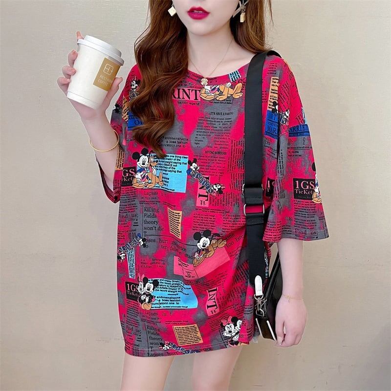 タイドクールデザインセンス半袖フルプリントTシャツ<S-2907>