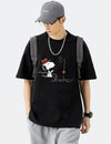 男女兼用 人気 プリント 半袖 Tシャツ <S-13155>