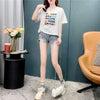個性的なデザイン 切り替え 一目惚れ プリント Tシャツ カットソー＜S-3671＞