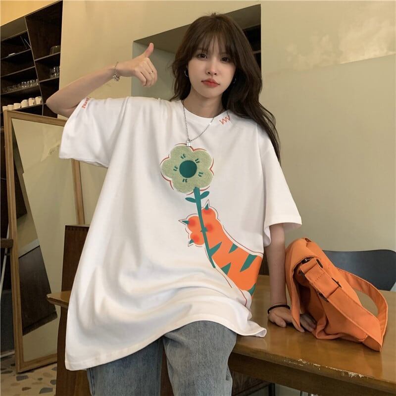 好感度満載 プリント 美感いっぱい Tシャツ カットソー＜S-3313＞