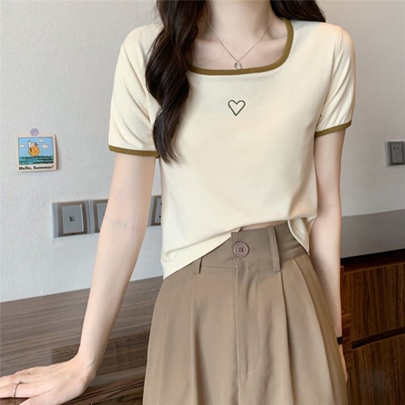 スリム 切り替え スタイリッシュ Tシャツ カットソー＜S-3449＞