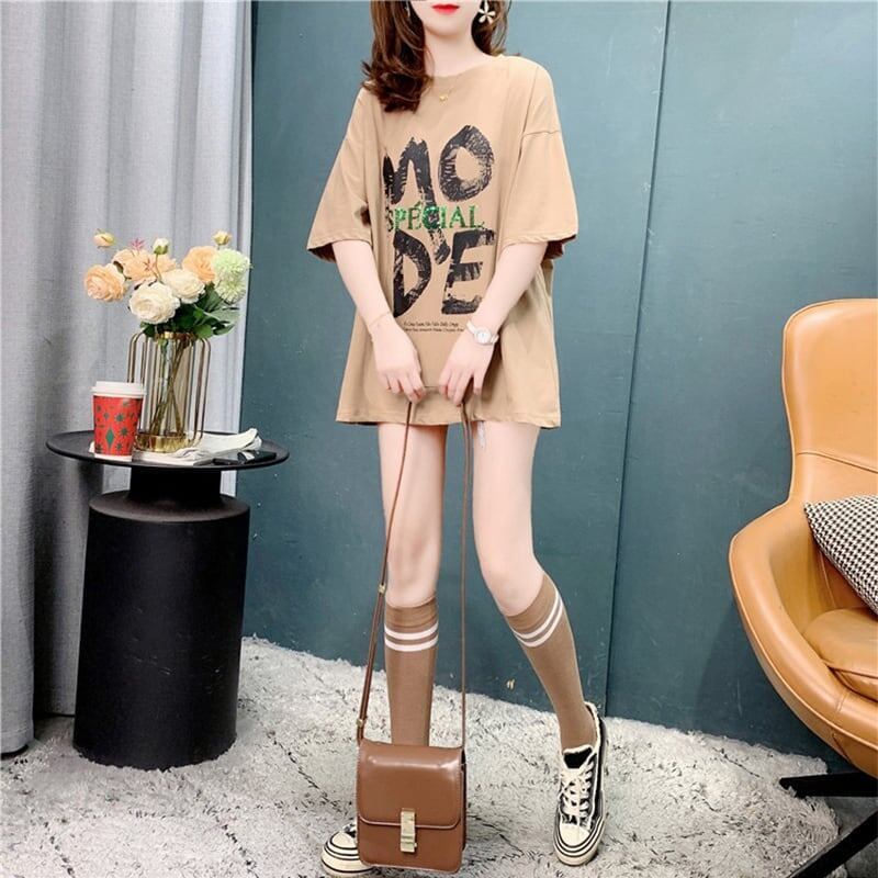 オシャレ度満点 切り替え 好感度満載 プリント Tシャツ カットソー＜S-3672＞
