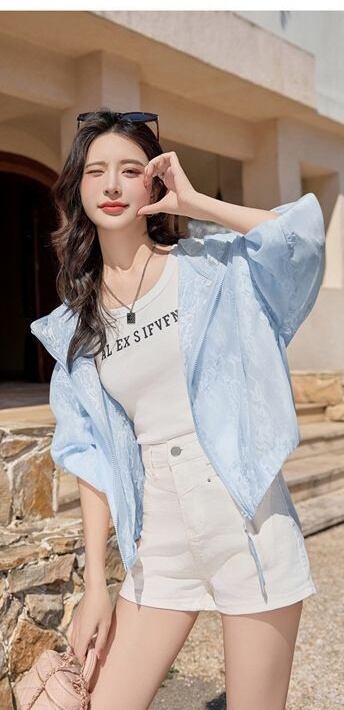 売れ筋 売り切れ必至 美人度アップ 超人気 シンプル 透け感 日焼け対策 3色 シャツ ＜S-11329＞