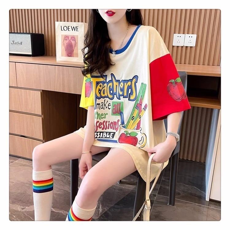 ファッション プリントTシャツ レトロ風 ＜S-2838＞