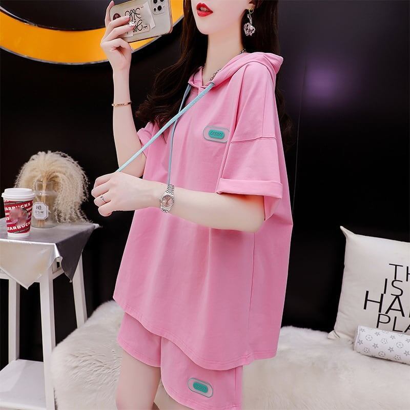 オシャレ度満点 Tシャツ＋ショートパンツ ゆったり感アップ セットアップ＜S-3466＞