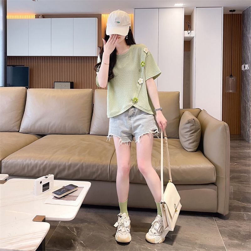 超人気 シンプル 好感度UP スウィート 3色選択 半袖Tシャツ＜S-8579＞